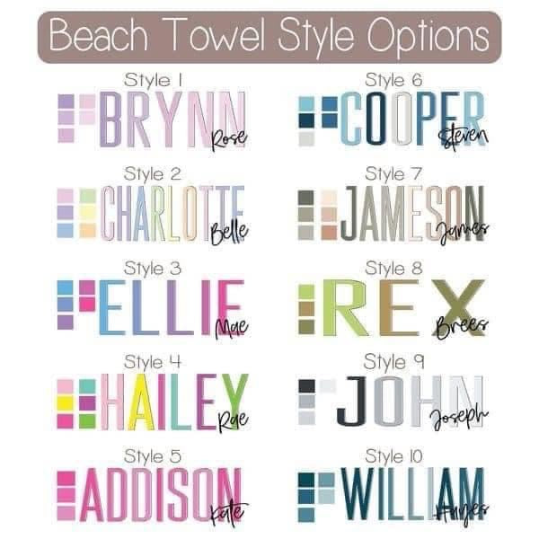 Dopamine Color Personalized Beach Towel
