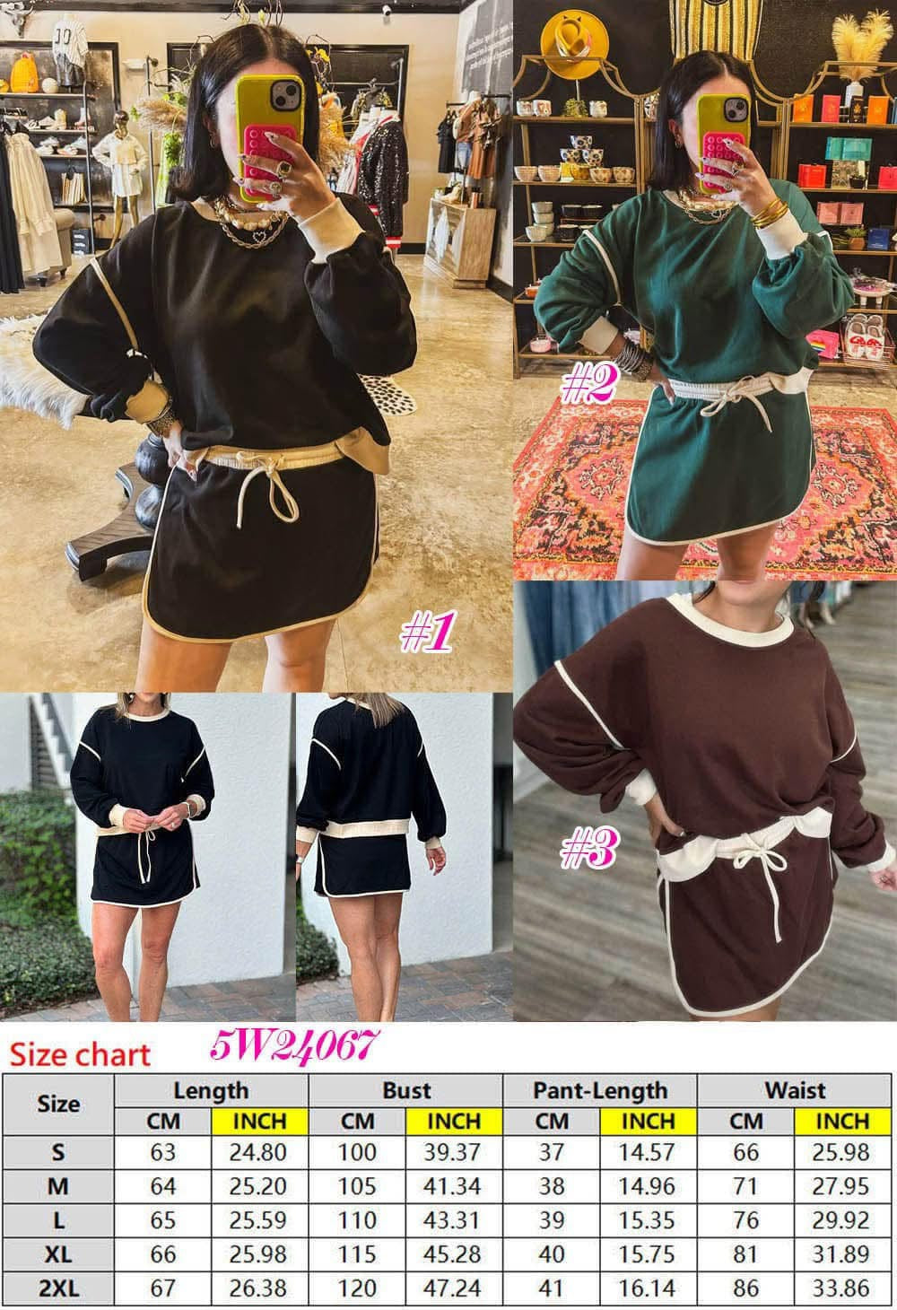 Long Sleeve Sweatshirt and Skort