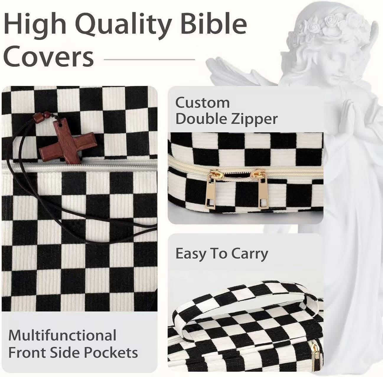 Large Checker Bible Case Cover Bundle