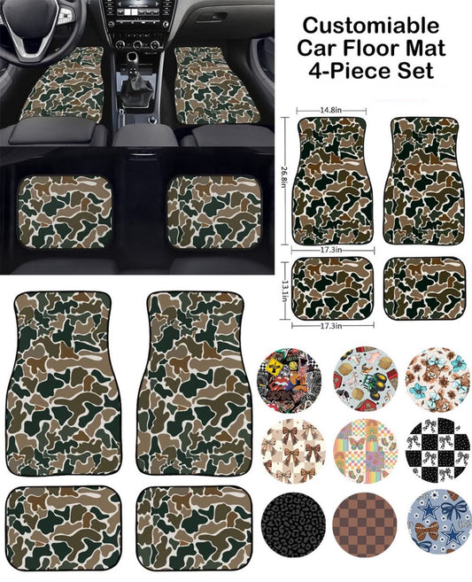 Customizable Car Carpet Floor Mat – 4-Piece Set