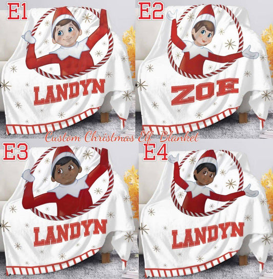 Custom Christmas Elf Blanket