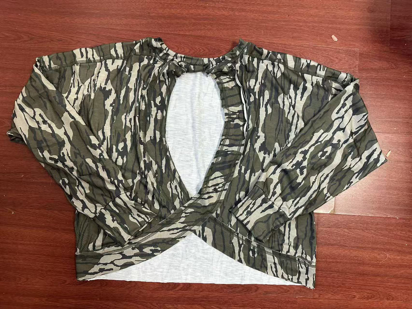 Bottomland Camo Backless Top