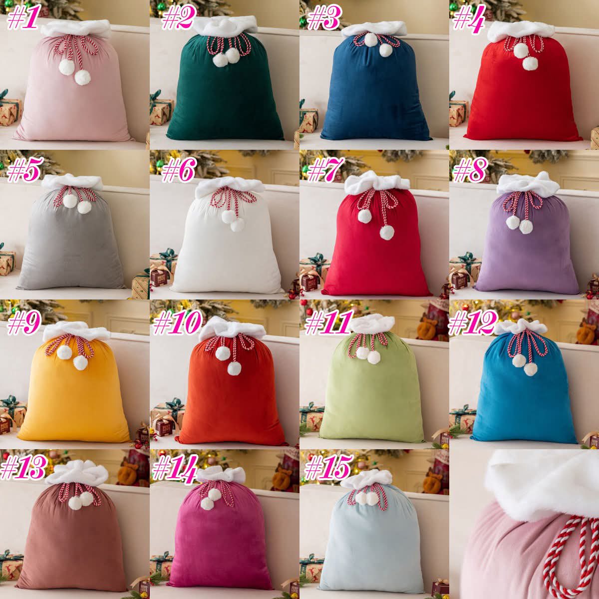 Velvet Personalized Name Santa Sack