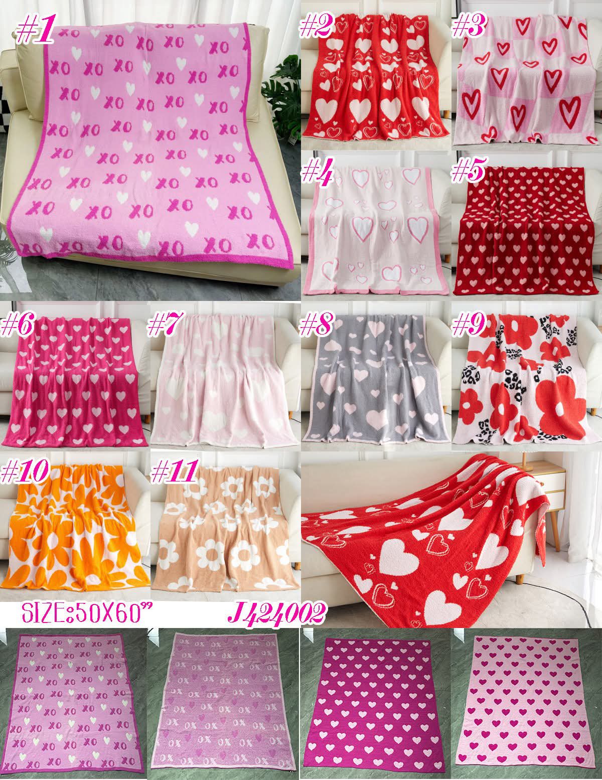 Valentine's Day Sherpa Blanket - J424002