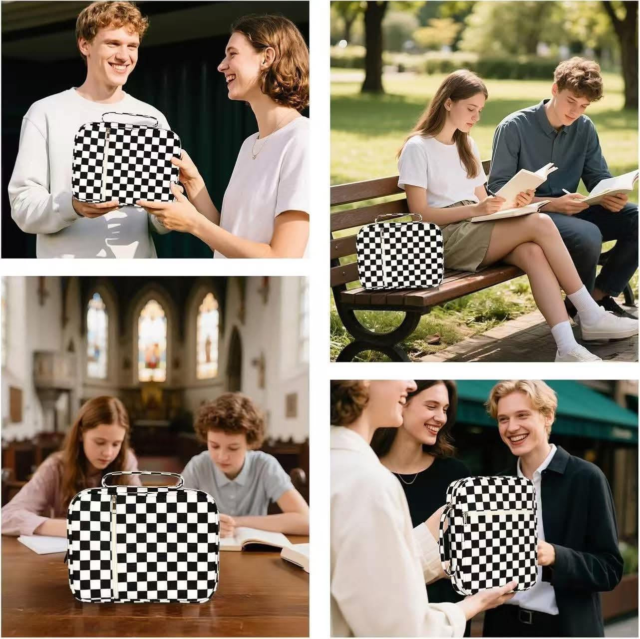 Large Checker Bible Case Cover Bundle