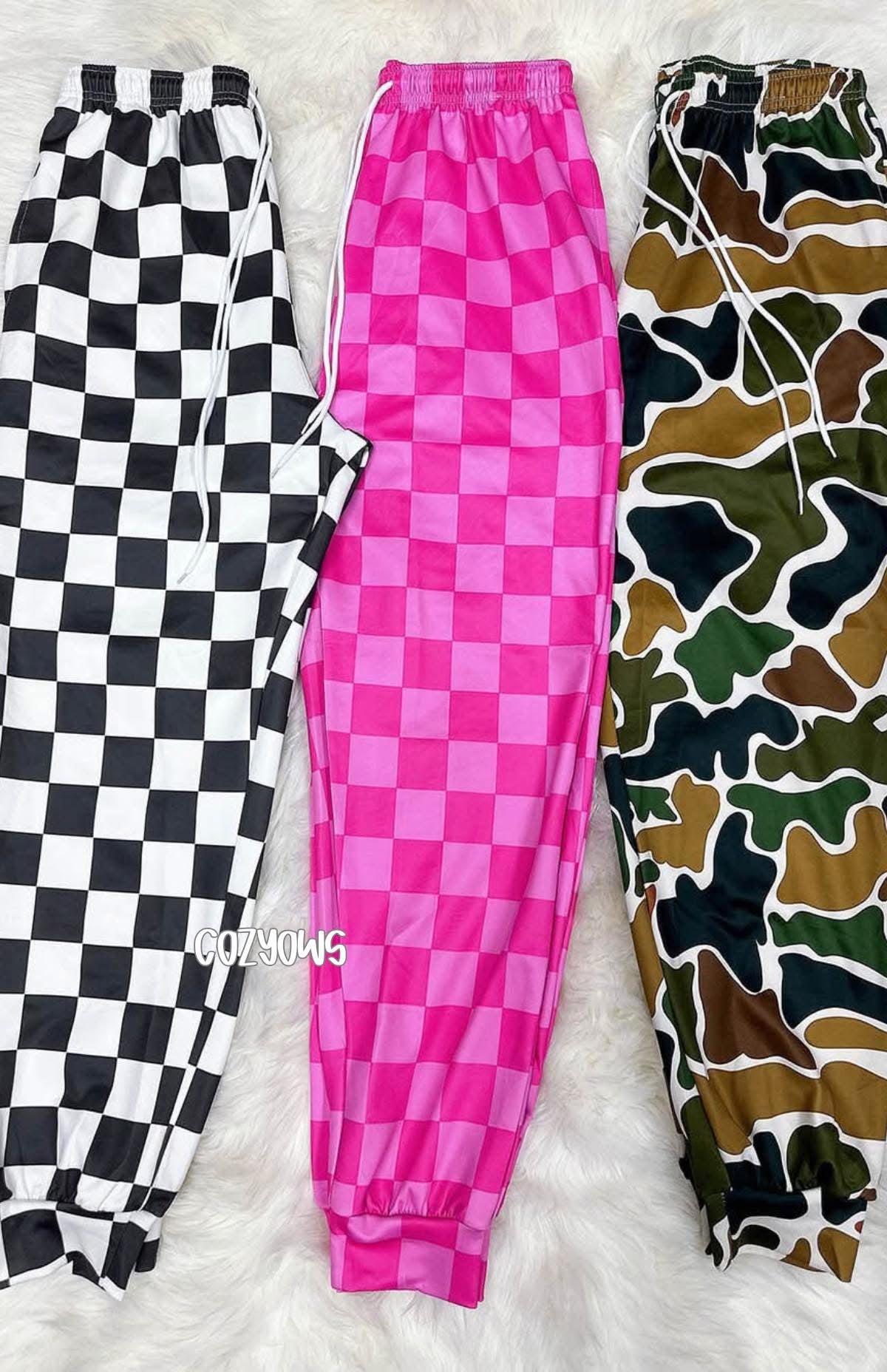 Adult & Kids Camo & Checkered Joggers