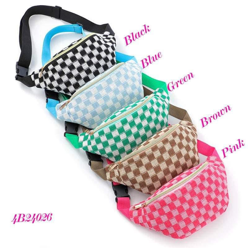 Checkered fanny pack online