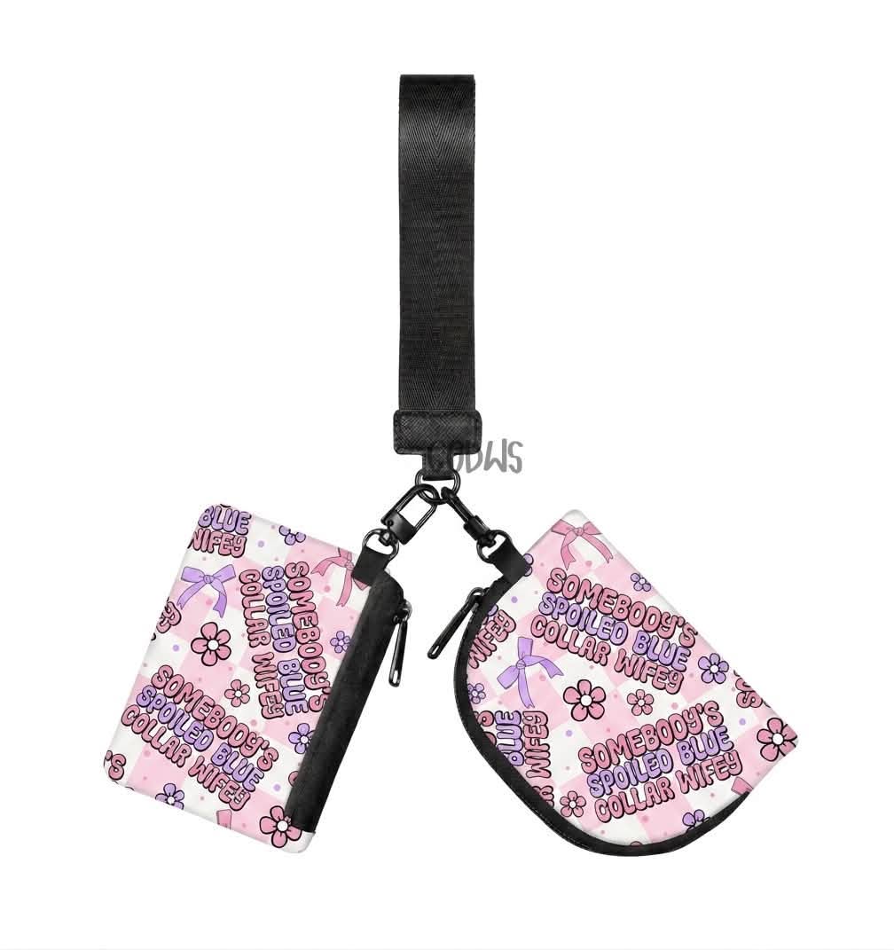 Custom Print Double Pouch Wristlet