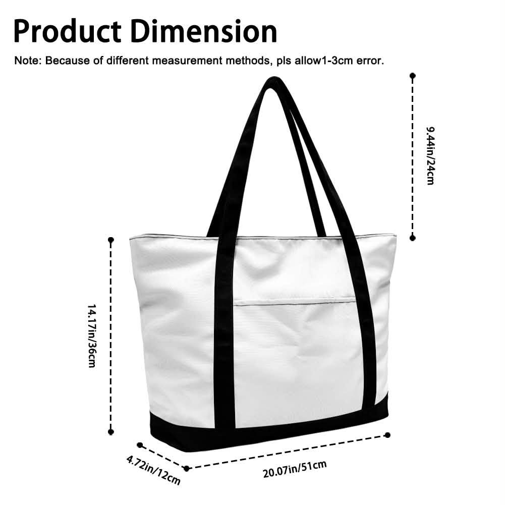 Custom Zippered Top Tote