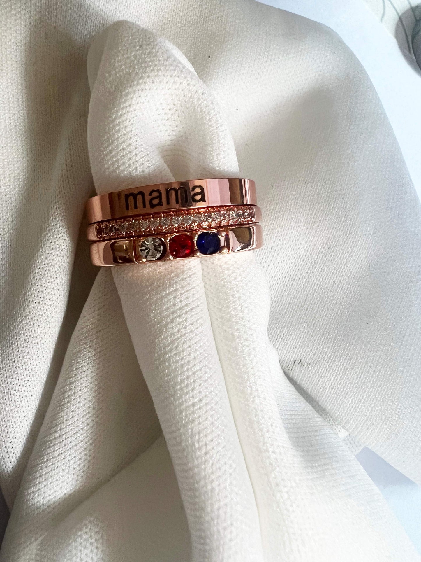 Personalized Name Stacking Ring Set