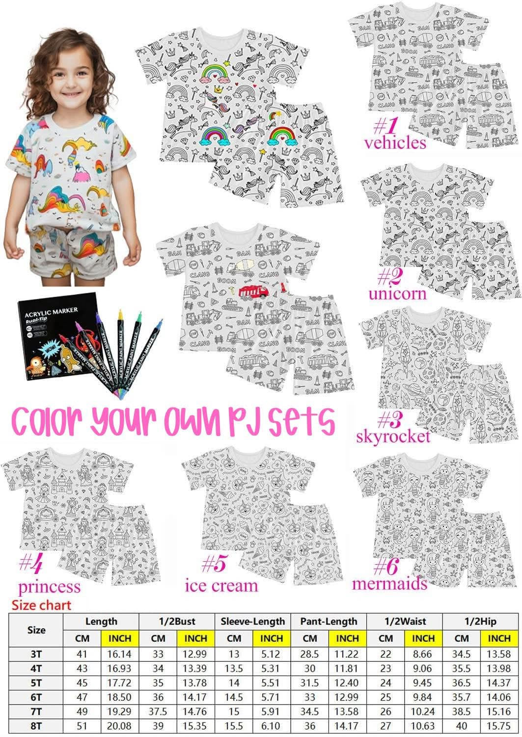 Kid DIY Hand-Painted Pajama Set