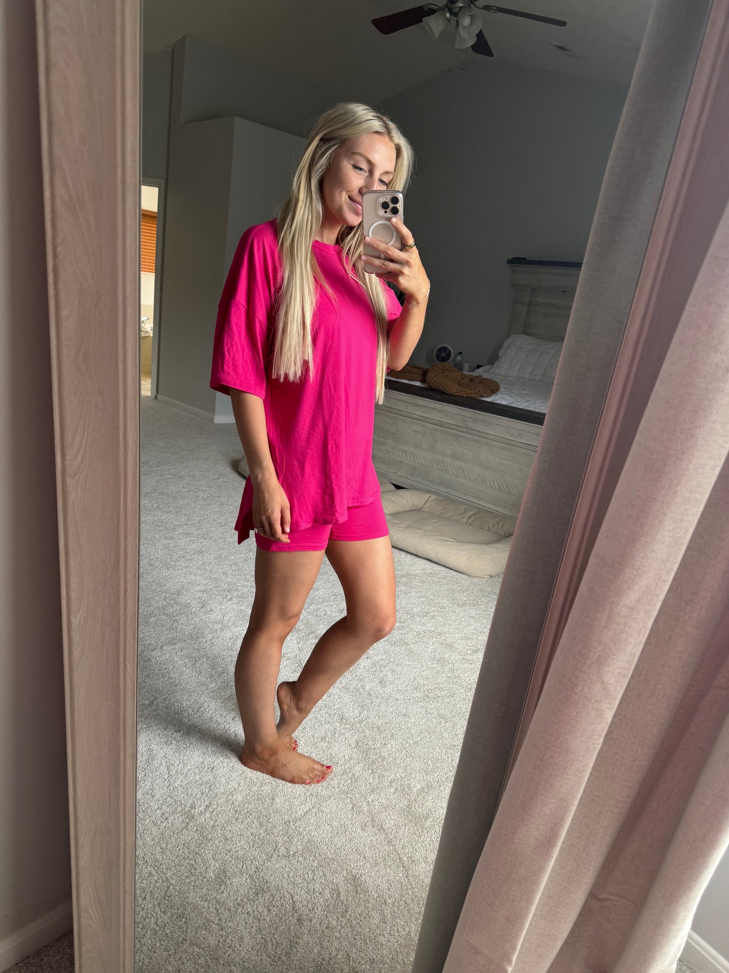 Women’s Casual T-shirt and biker shorts set