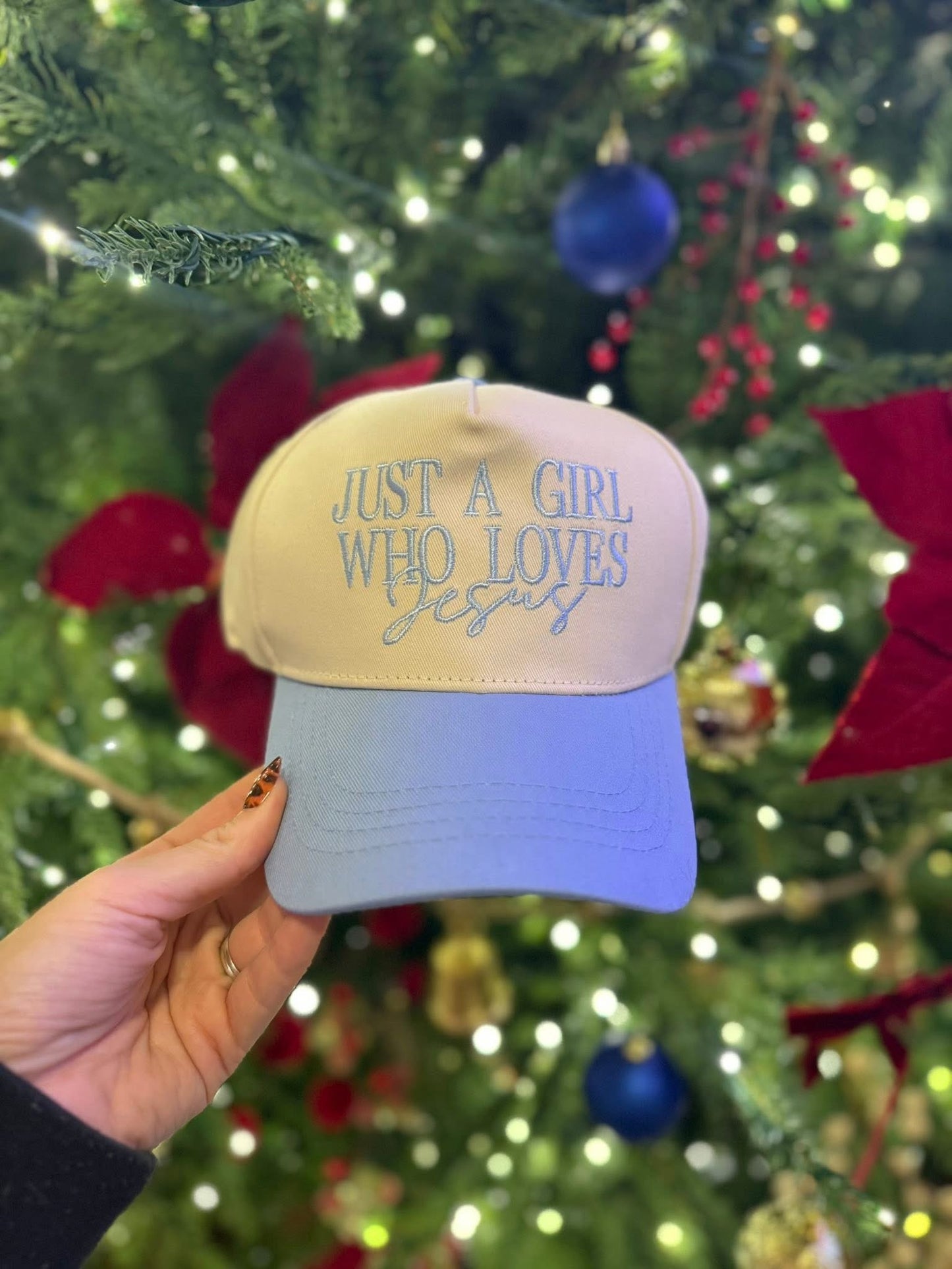 Just A Girl Who Loves Jesus Trucker Adult Hats