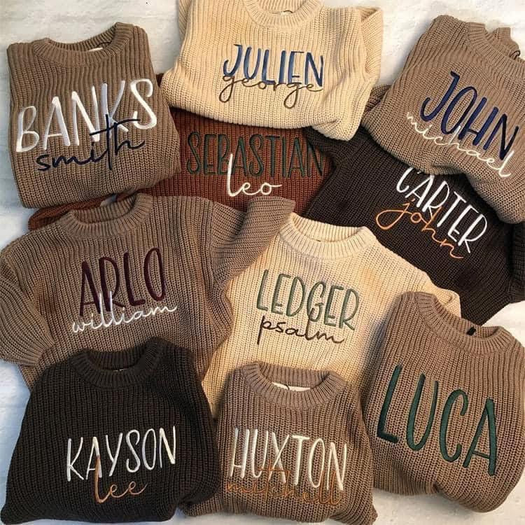 Embroidered Name Sweater