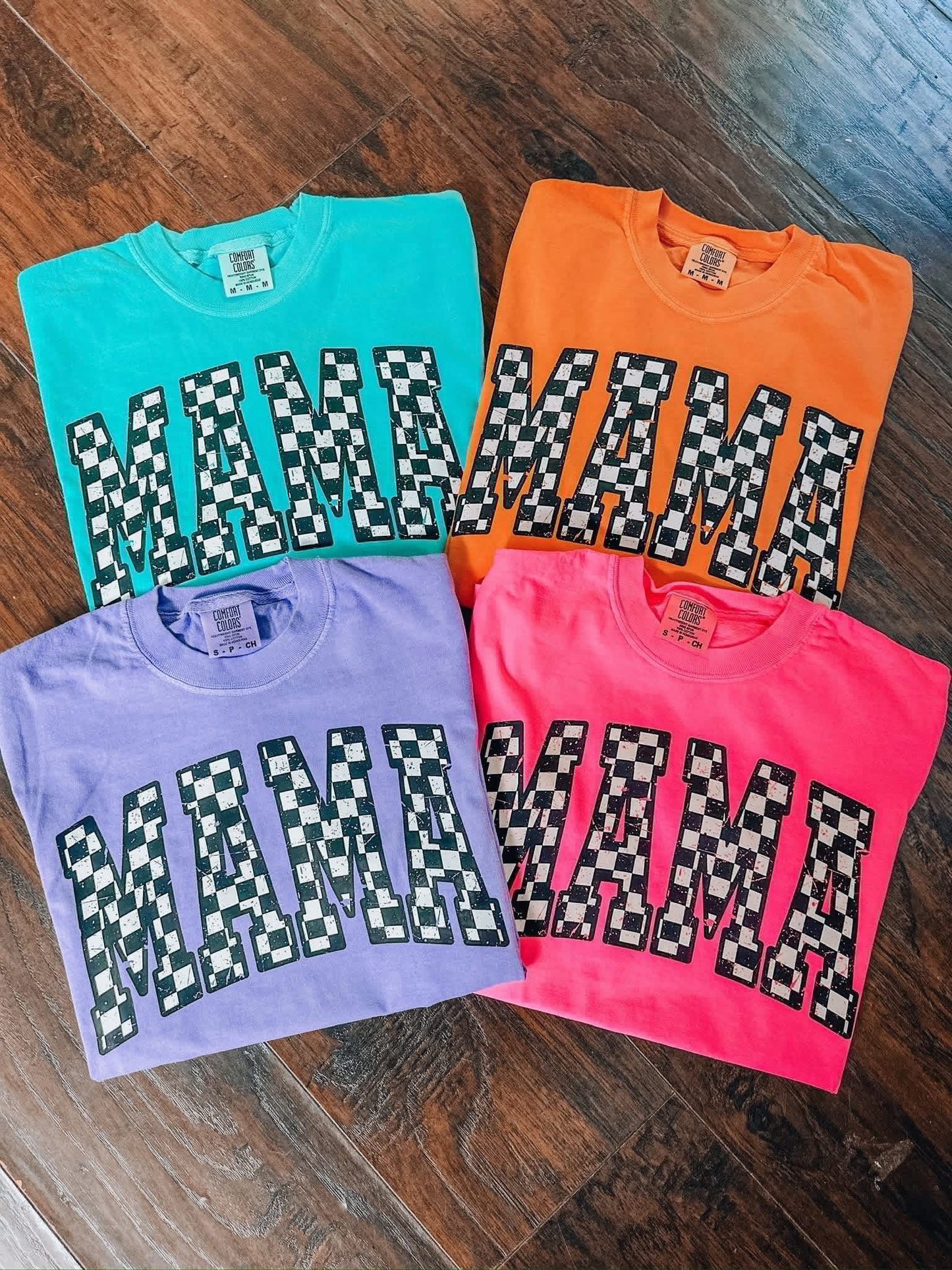 Checkered Mama Comfort Colors Tee