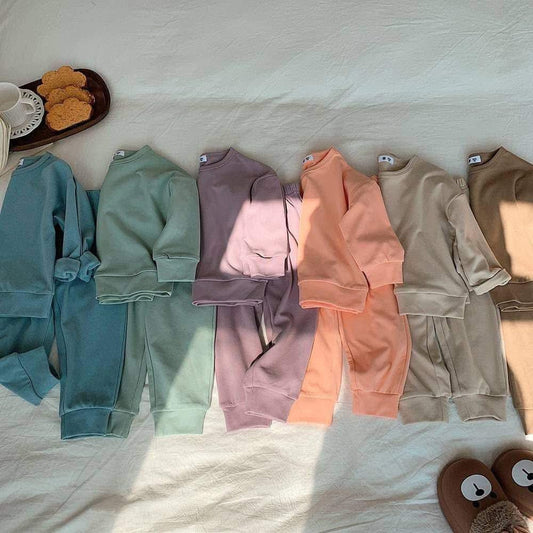 Kid’s Solid Soft Pullover & Jogger Set