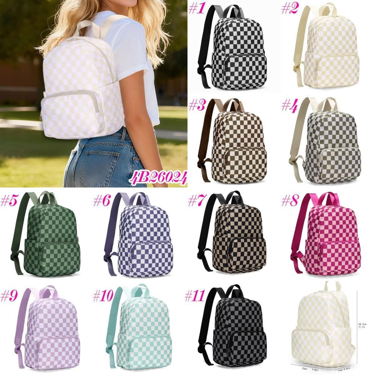Checkered Backpack 4B26024