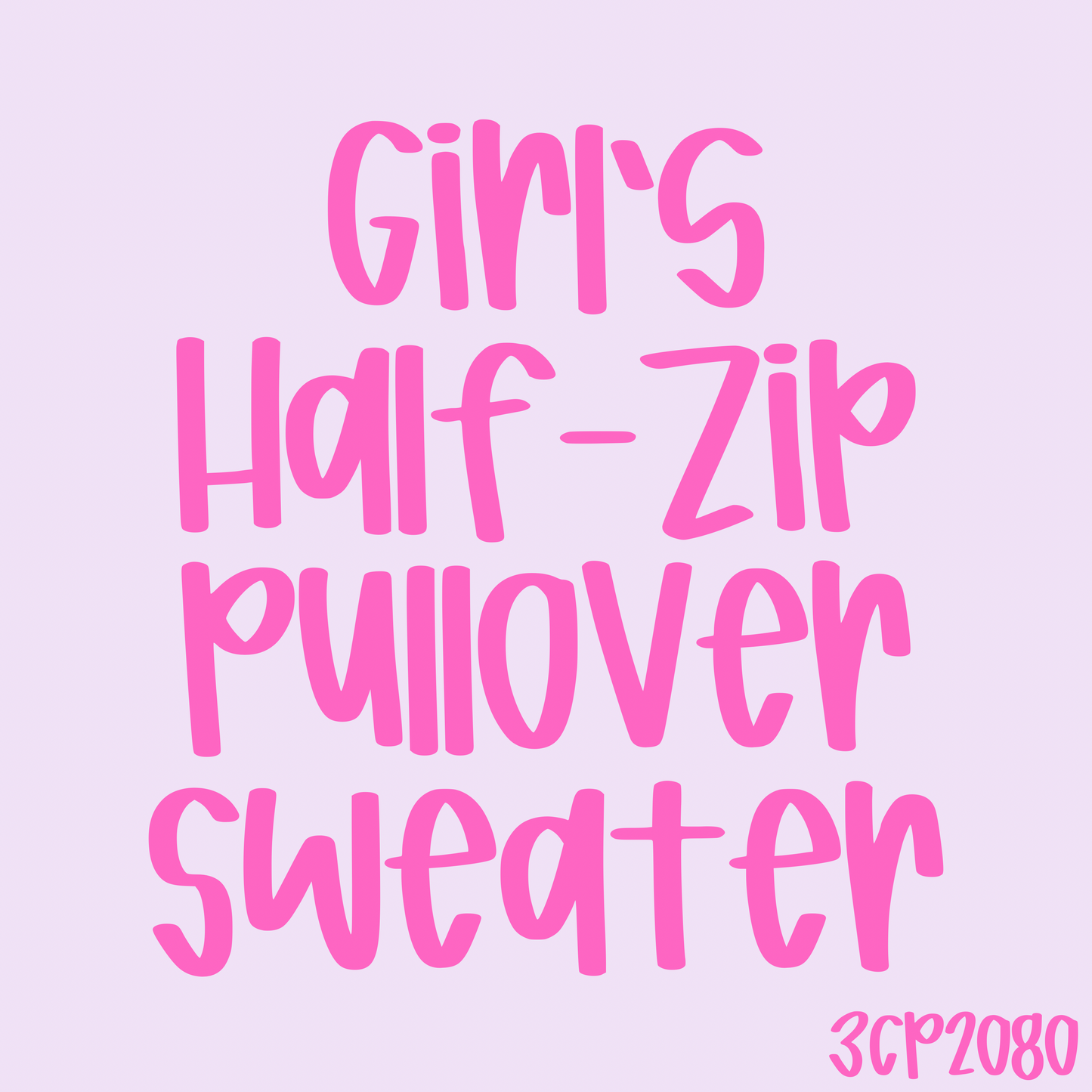 Girl’s Half-Zip Pullover Sweater