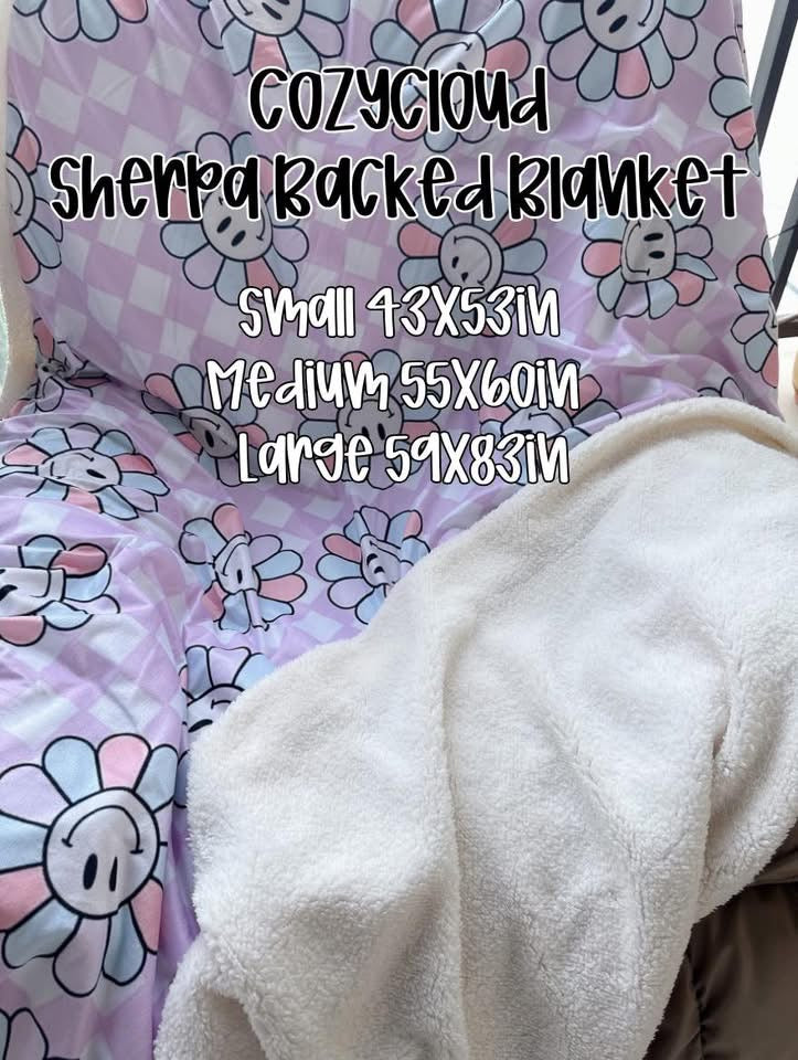 Cozy Cloud Sherpa Backed Blanket