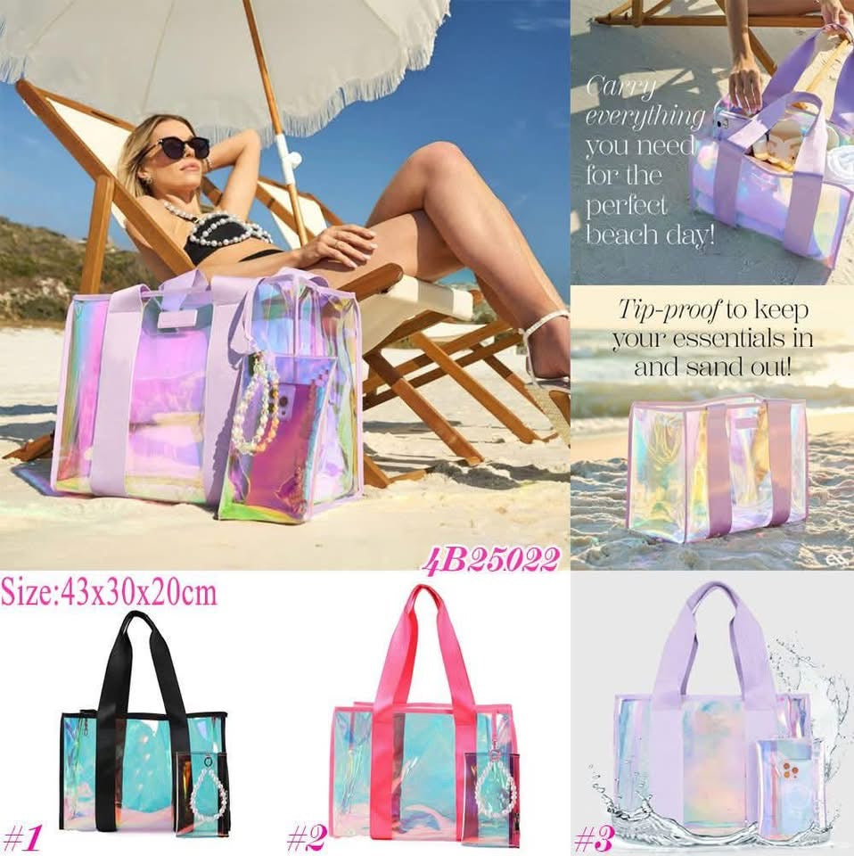Large PVC Beach Tote Bag