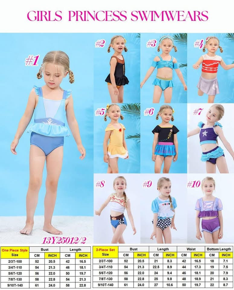 Girls Princes Swimwear