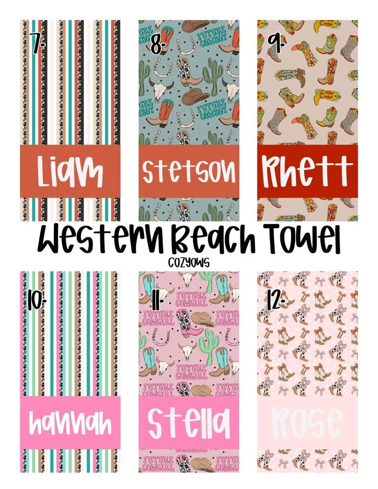 Western Beach Towel