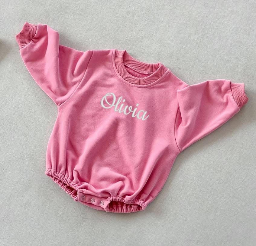 Custom Name Embroidery Romper