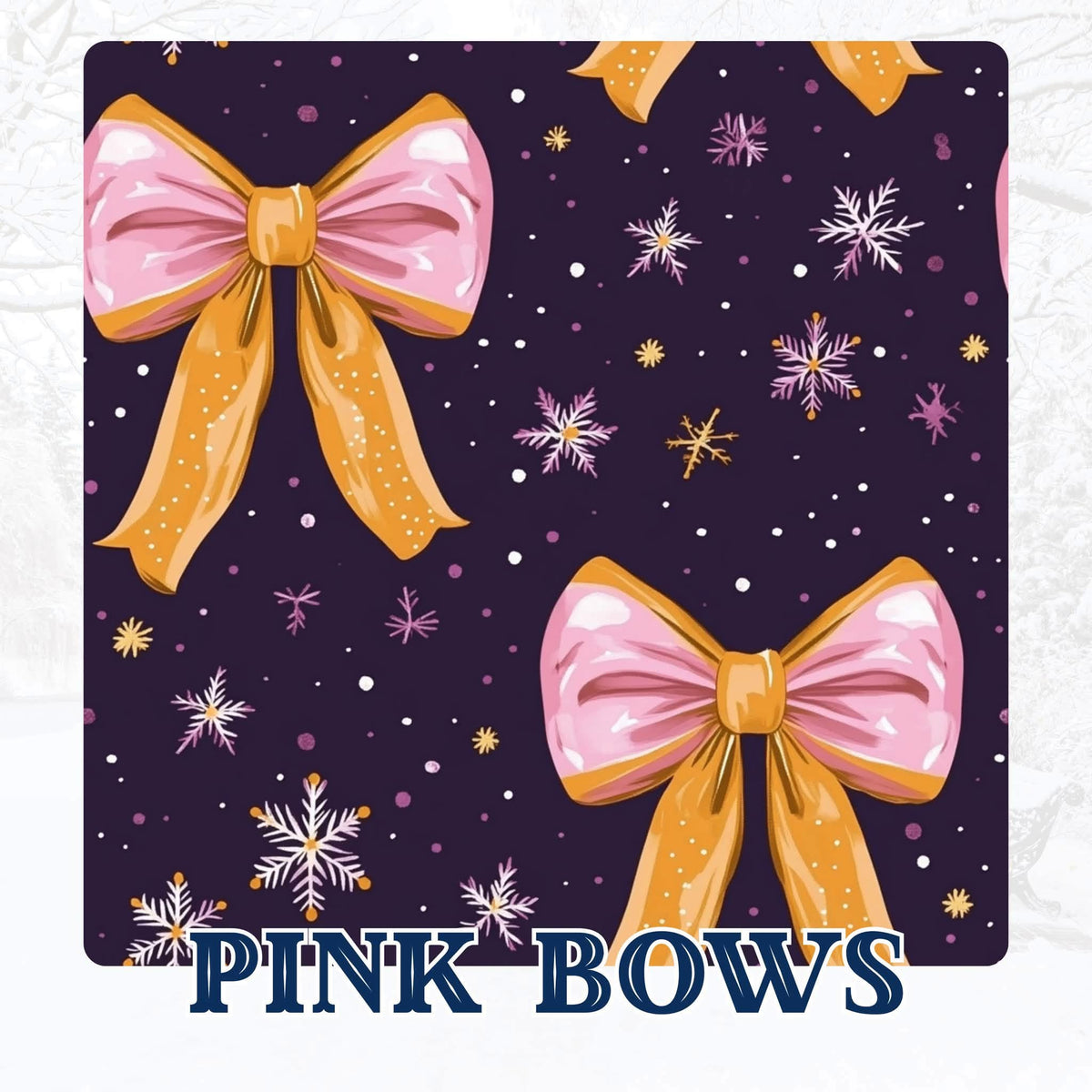 PINK BOWS | WINTER WONDERLAND
