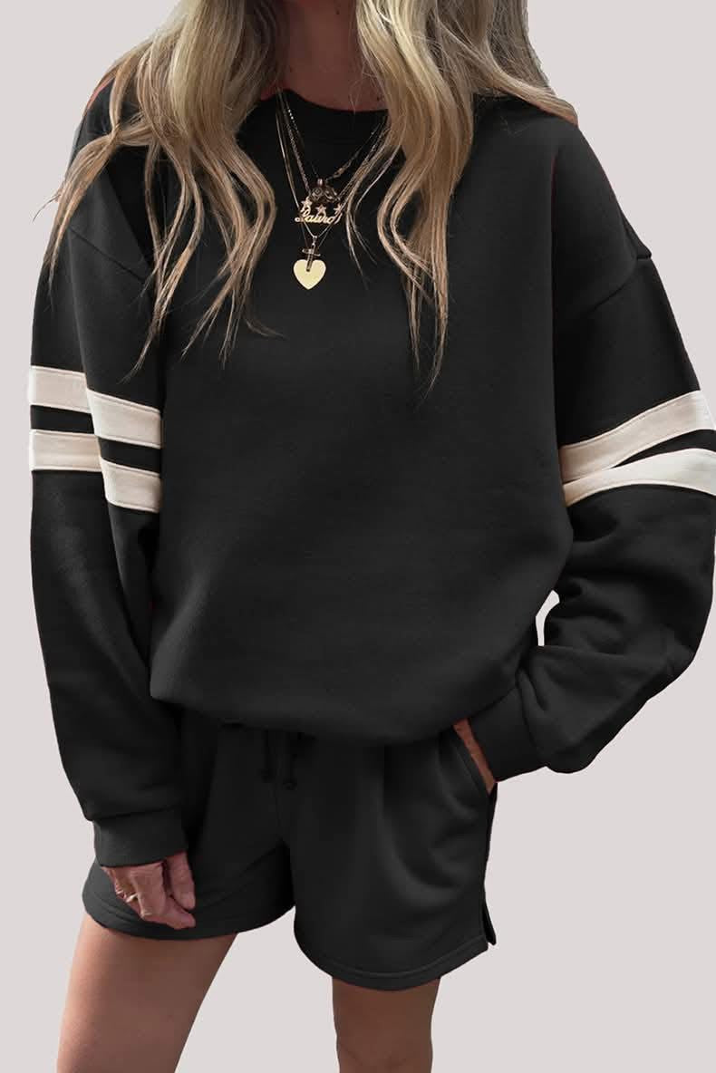 Striped Sweater Short Sets