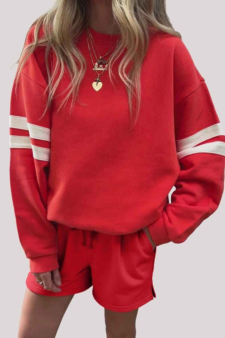Striped Sweater Short Sets