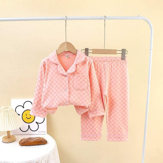 Kid’s Checkered Pajamas Lounge Sets