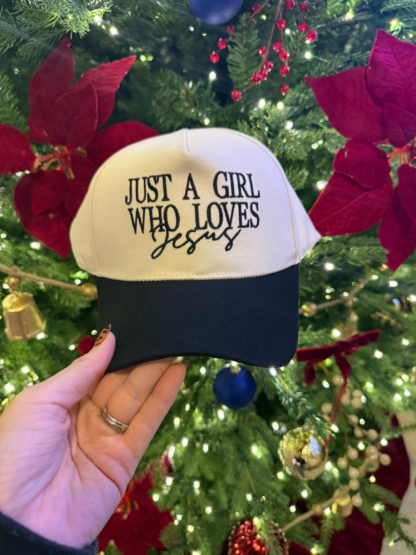 Just A Girl Who Loves Jesus Trucker Adult Hats