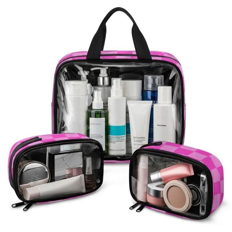 Glam On The Go: 3PC PVC Bag Set