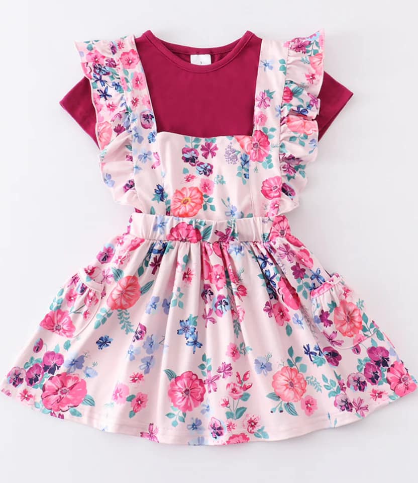 Pink/Purple Floral Dress RTS