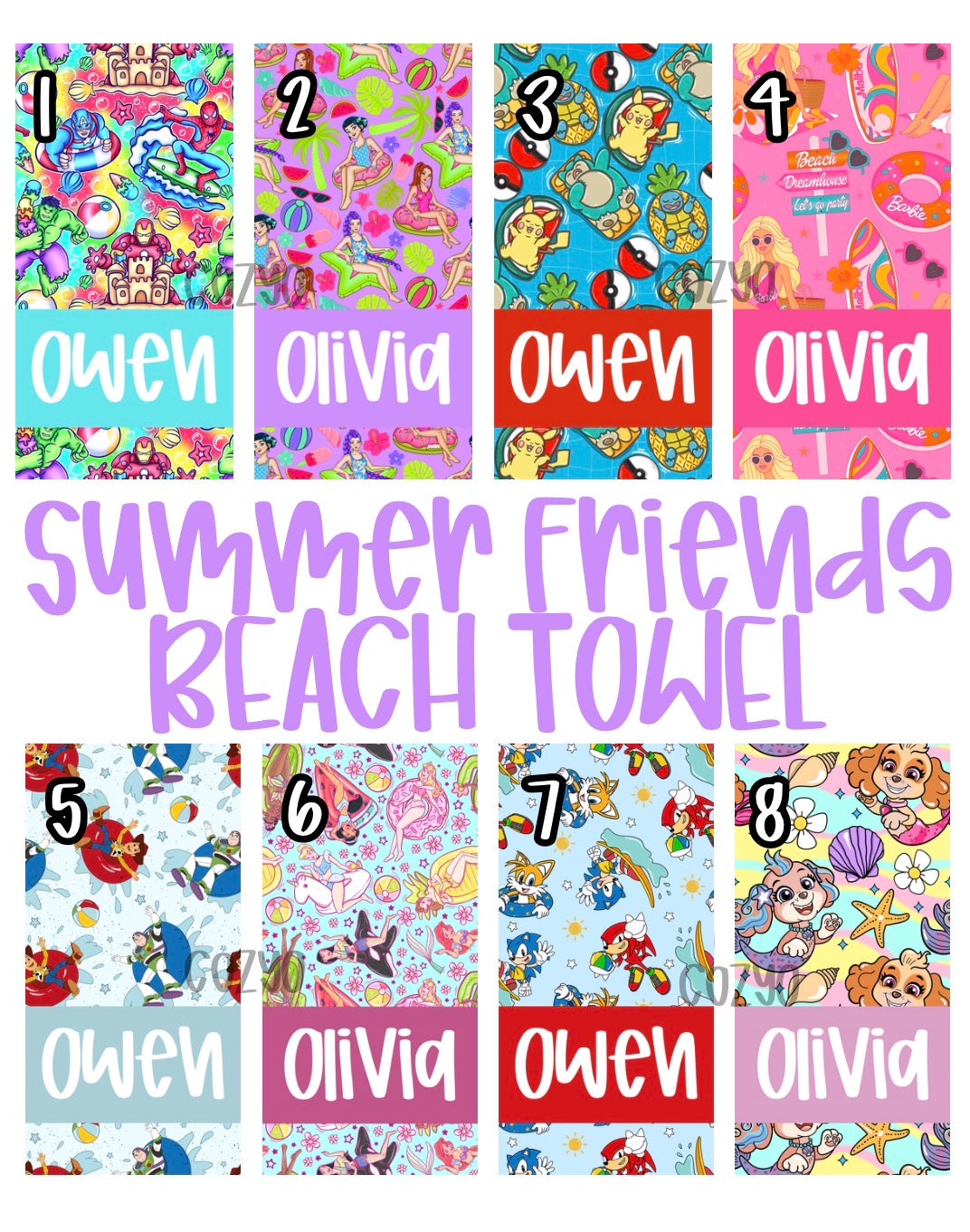 Summer Friends Beach Towels