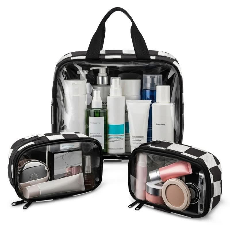 Glam On The Go: 3PC PVC Bag Set