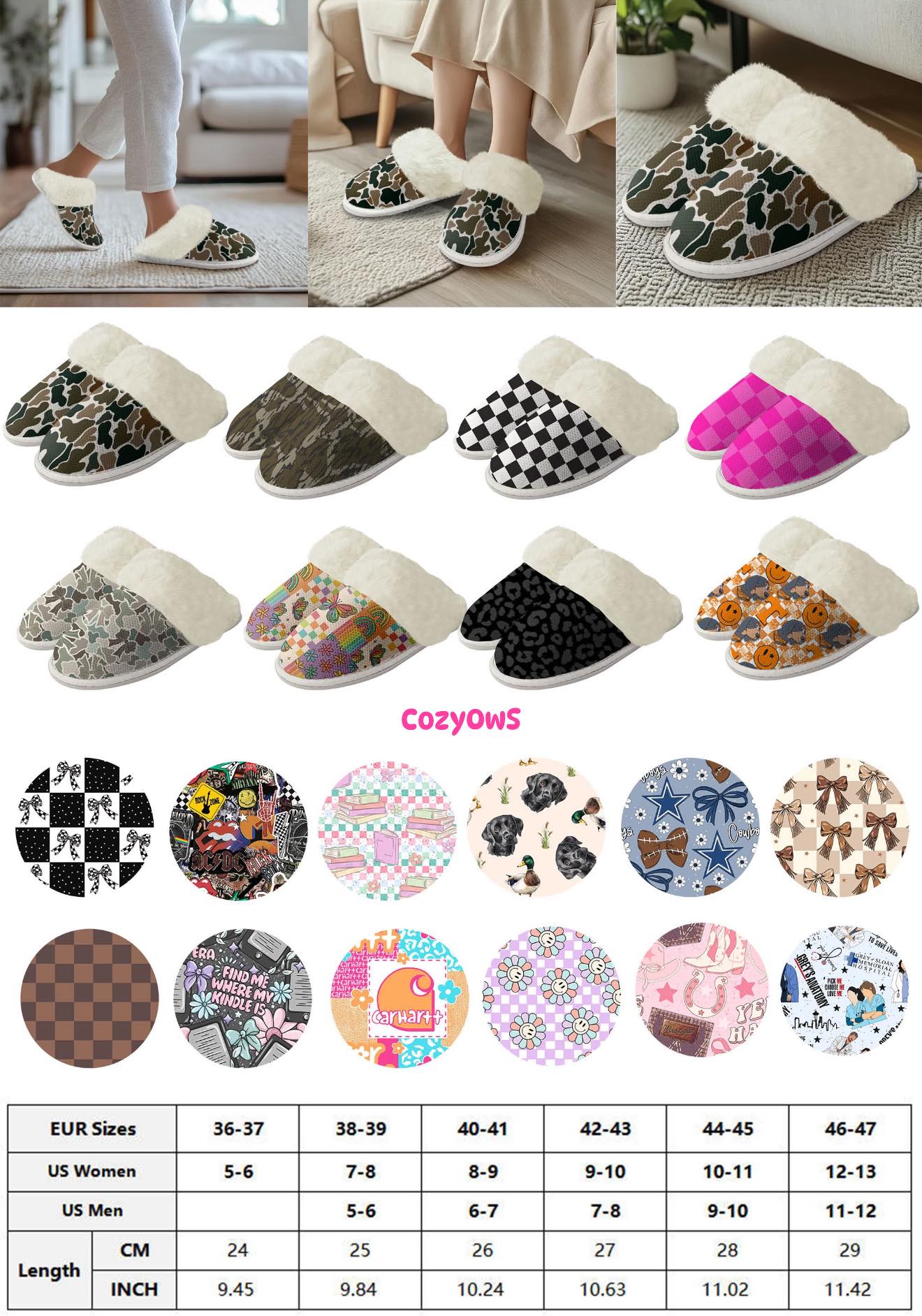 Custom Print Fuzzy Slippers