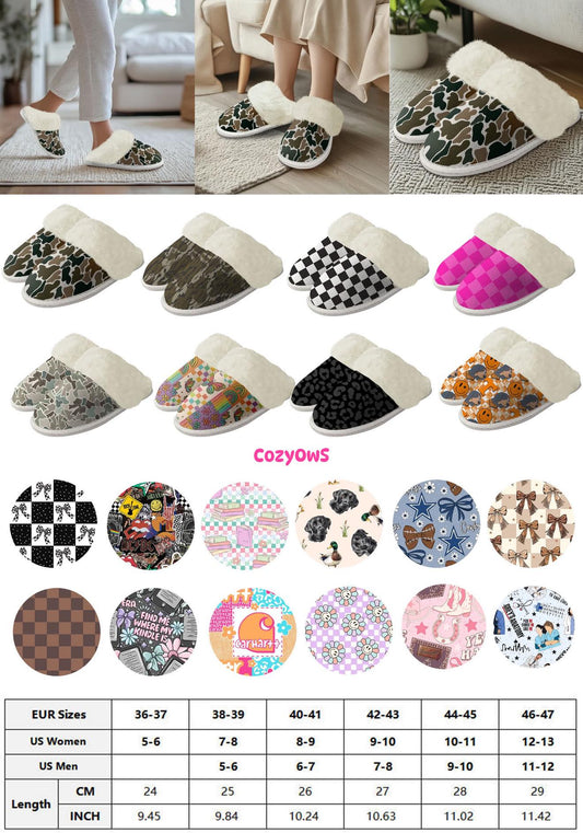 Custom Print Fuzzy Slippers