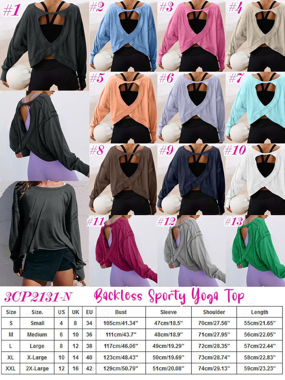 Backless Sporty Yoga Tops 3CP2131