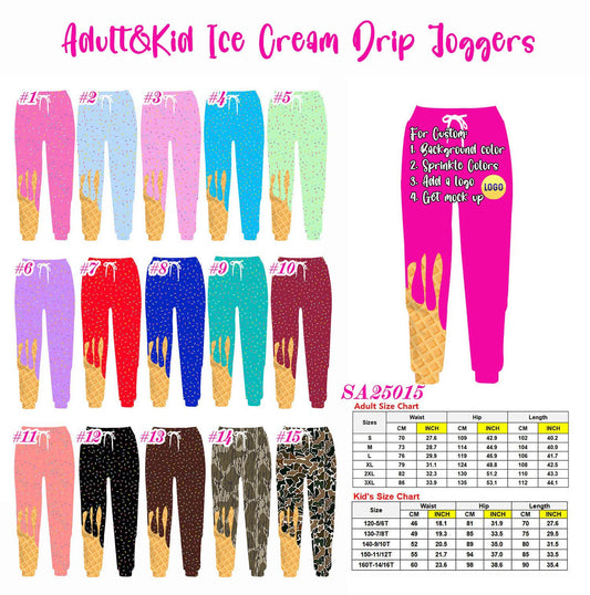 Custom Ice Cream Drip Joggers