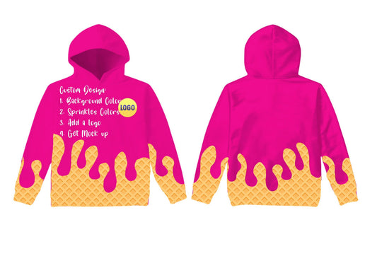 Custom Ice Cream Drip Hoodie