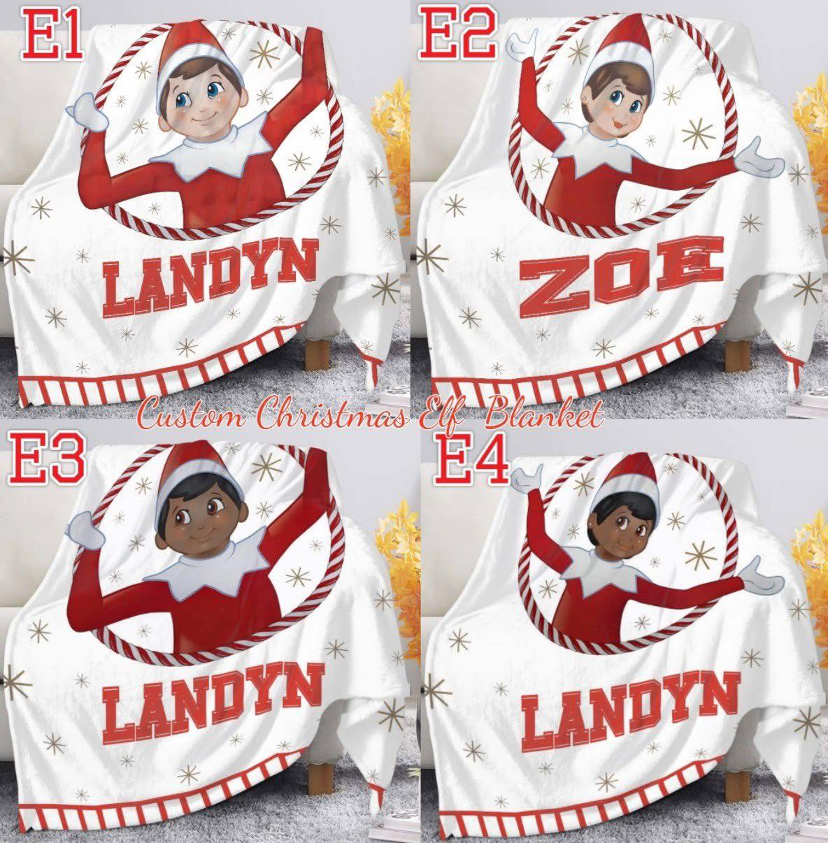 Custom Christmas Elf Blanket