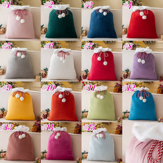 Velvet Personalized Name Santa Sack