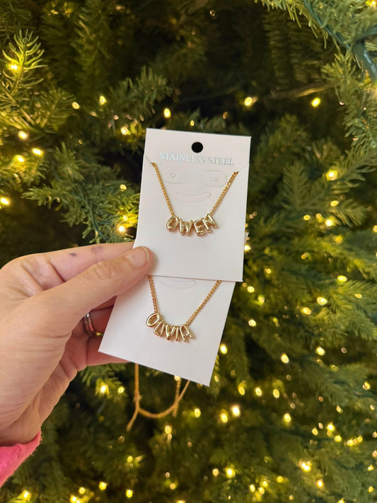 Bubble Name Necklace