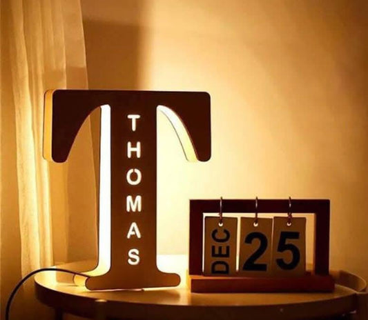 Personalized Name Wooden Night Light