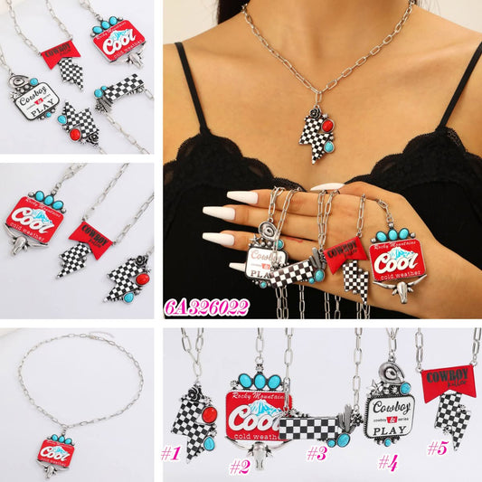 Western Checkered Necklace