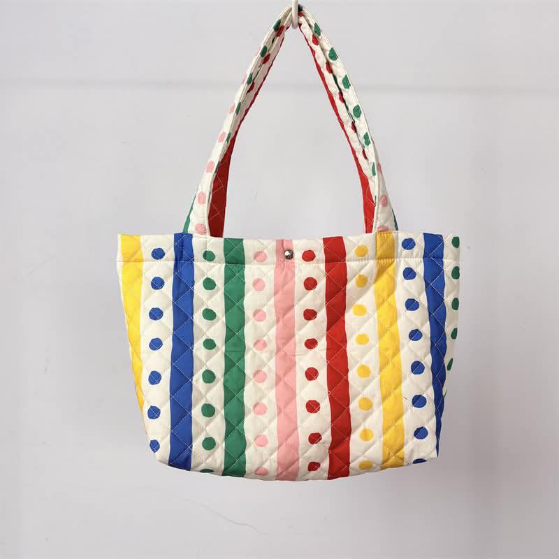 Quilted Floral Tote Bag