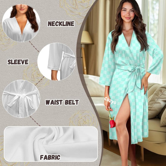 Custom Cozy Soft Tie Waist Bathrobe