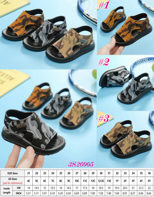 Boy's Camo Anti-Slip Sandals 3S26005