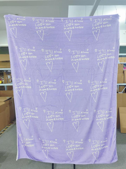 Custom Handwritting Plush Blanket